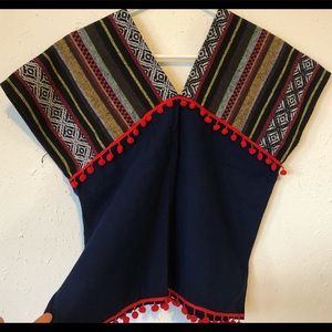 NWOT New Unique Custom Handmade Pom Pom Shirt Top